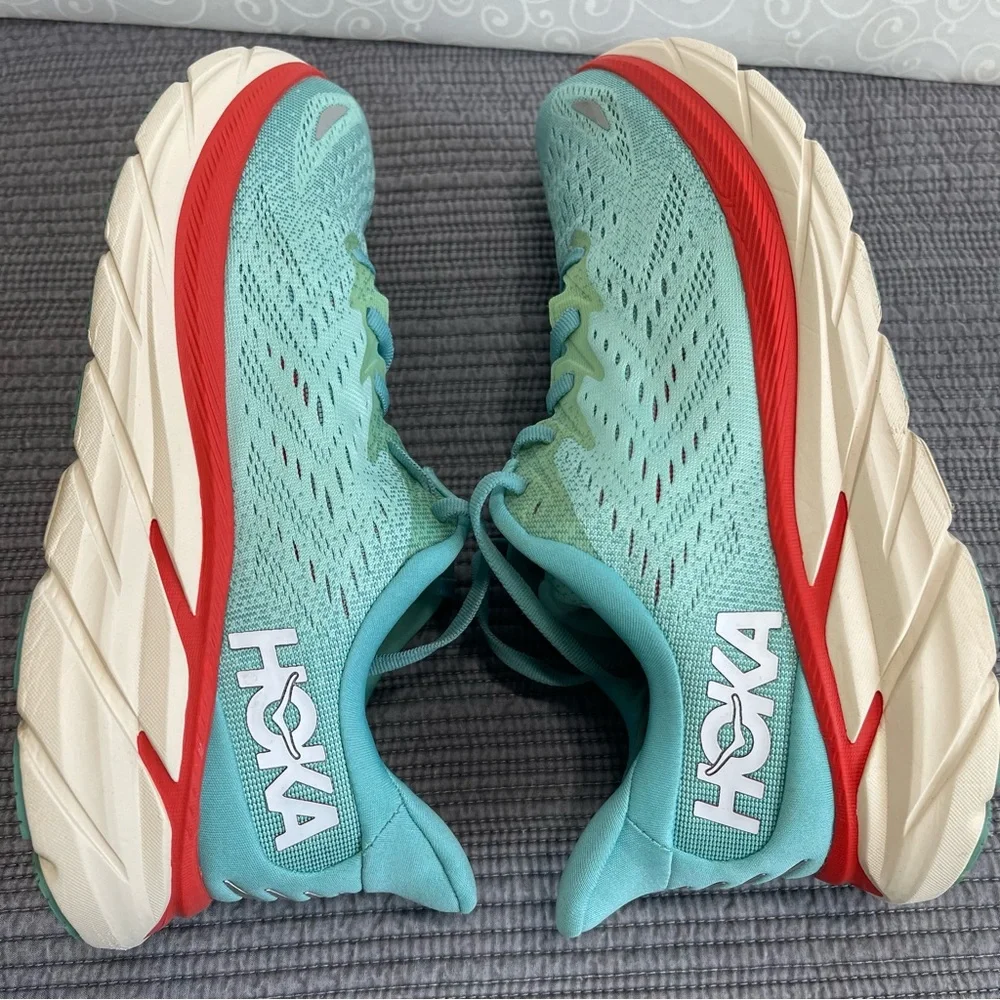 Hoka One One Clifton 8 Women's Size 9 B Blue Running Athletic Sneakers - Picture 8 of 12